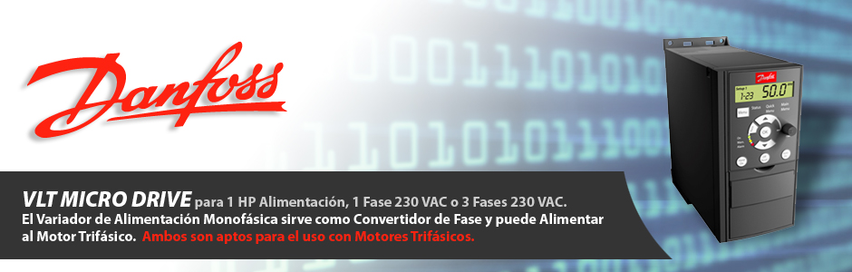 Variadores de Velocidad Danfoss Monofasicos Trifasicos